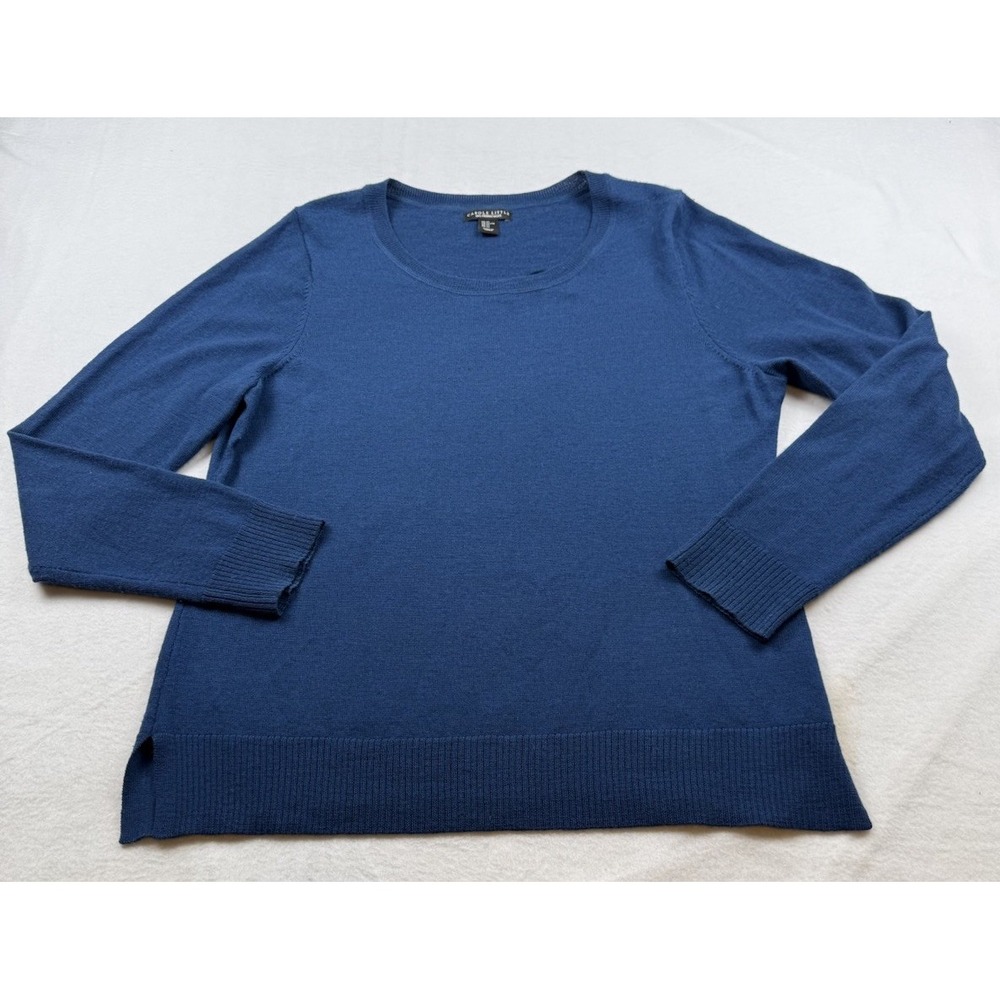 Carole Little 100% Merino Wool Blue Sweater Women's XL
